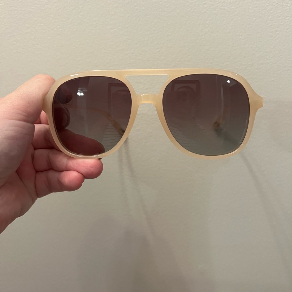 Cream aviator Sunglasses